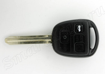 Дистанционный ключ  Toyota с транспондером 4C три кнопки лезвие TOY43 433Mhz