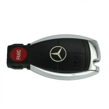 Ключ Mercedes три кнопки "рыбка" хромированный 315Mhz для моделей США
