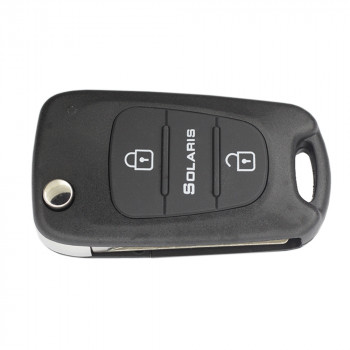 Ключ Hyundai Solaris выкидной три кнопки, европейский 433Мгц - корпус не оригинал