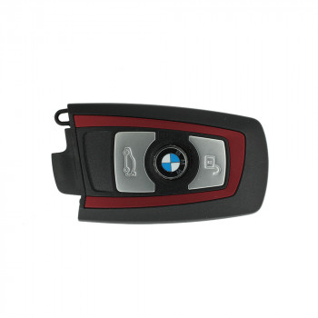 Смарт ключ BMW c 2010 года выпуска с тремя кнопками 433Мгц  красный (Sport line) для FEM