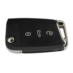 Корпус выкидного ключа VW Skoda для MQB платформы - хром 