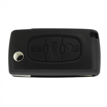 Корпус выкидного ключа Peugeot 407 408 три кнопки (кнопка багажник), лезвие VA6 по каталогу SILCA