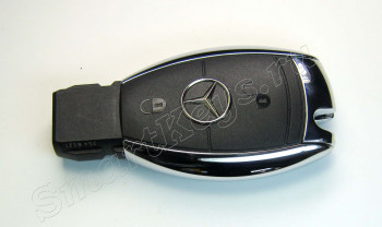 Ключ Mercedes две кнопки "рыбка" хромированный 433Mhz для европейских моделей