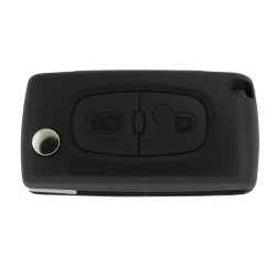 Корпус выкидного ключа Peugeot, две кнопки, лезвие VA2 по каталогу SILCA (батарея на плате ключа)