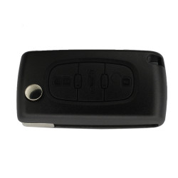 Корпус выкидного ключа Ситроен C4 с тремя кнопками (кнопка багажник), лезвие VA2