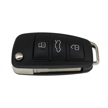 Корпус выкидного ключа Audi Q7, A6 три кнопки, лезвие HU66 