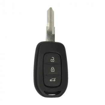 Ключ Рено Дастер  c 2015 года выпуска с кнопкой багажник  черный логотип