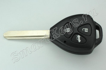 Дистанционный ключ Toyota три кнопки с транспондером 4D-70. Европейский TOY47