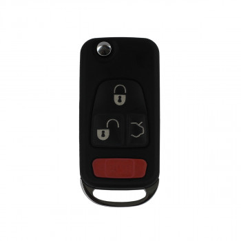 Корпус выкидного ключа Mercedes три кнопки + Panic для моделей США, лезвие HU64