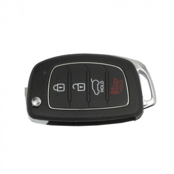 Ключ Hyundai Santa Fe с 2012 выкидной четыре кнопки, лезвие KIA7 с чипом 6F-60