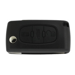 Корпус выкидного ключа Peugeot 307 807, 3 кнопки, лезвие HU83 по каталогу SILCA